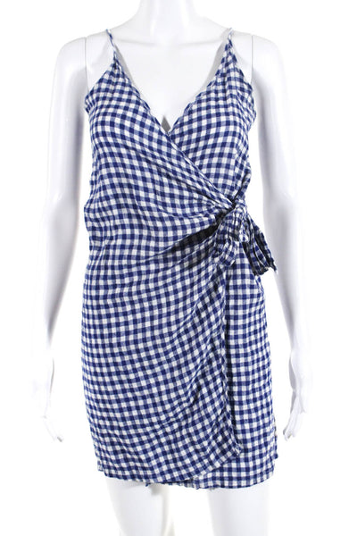 Rails Womens Gingham Plaid Sleeveless Malia Dress Blue White Size Extra Small