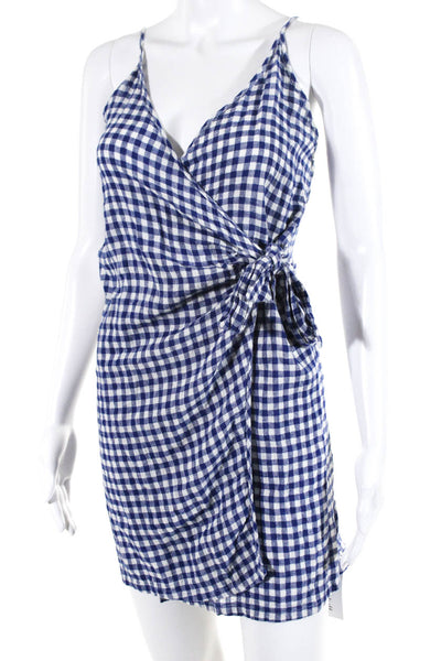 Rails Womens Gingham Plaid Sleeveless Malia Dress Blue White Size Extra Small