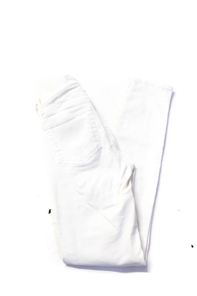 Ralph Lauren Womens White Mid-Rise Skinny Leg Denim Jeans Size 25