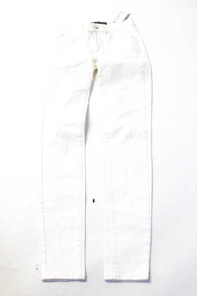 Ralph Lauren Womens White Mid-Rise Skinny Leg Denim Jeans Size 25