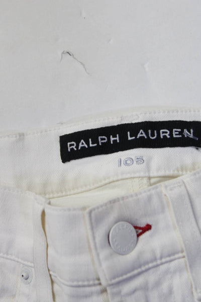 Ralph Lauren Womens White Mid-Rise Skinny Leg Denim Jeans Size 25