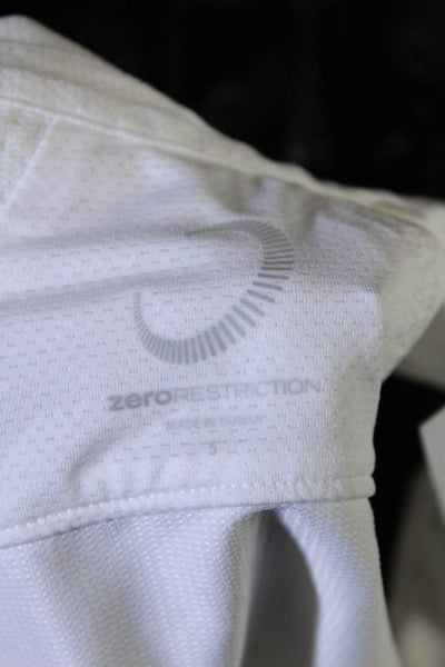 Zero Restriction Womens Collared Sleeveless Pullover Tank Top White Size S