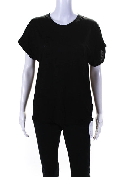 IRO Womens Short Sleeves Helisa Tee Shirt Black Cotton Size Small