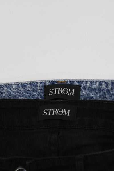 Strom Womens Denim High Rise Distressed Straight Jeans Blue Size 26 27 Lot 2