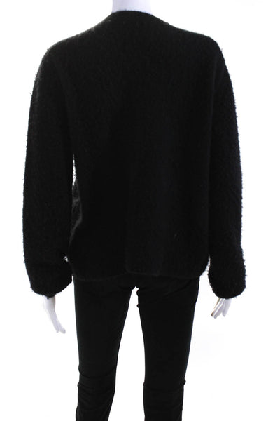 Adeam Womens Cashmere Crew Neck Pullover Sweater Black Size Medium