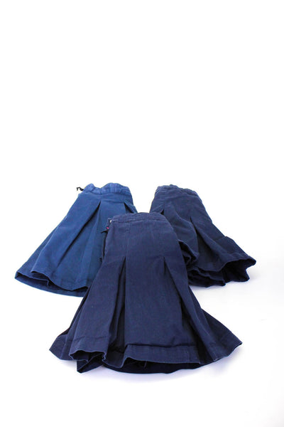 Vineyard Vines Girls Cotton Side Zipped Pleated Skirt Navy Size 8 10 Lot 3