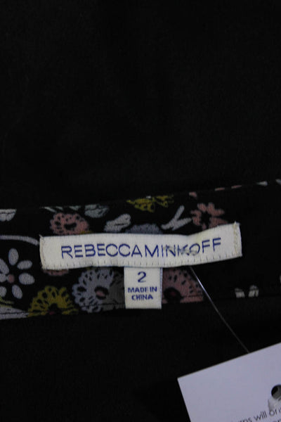 Rebecca Minkoff Women's Zip Closure Line Cinch Slit Hem Floral Midi Skirt Size 2