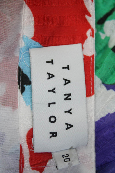 Tanya Taylor Womens Spot Zipped Hook & Eye Pleated Skirt Multicolor Size EUR20