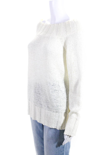 Heartloom Women's Boat Neck Long Sleeves Pullover Sweater Cream Size M