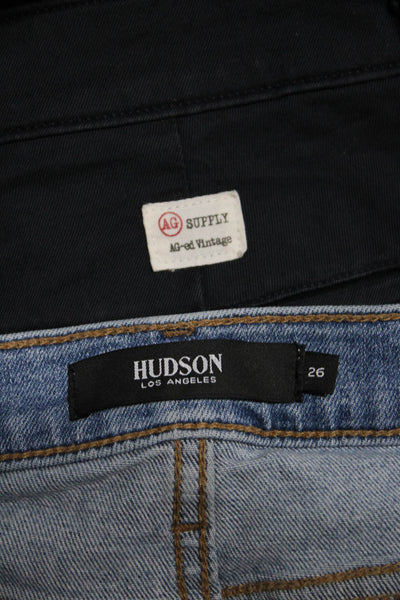 Hudson AG Womens Skinny Jeans Chino Pants Blue Size 26 Lot 2