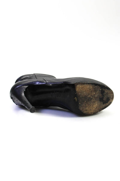 Barneys New York Womens Platform Stiletto Ankle Boots Black Leather 38.5 8.5