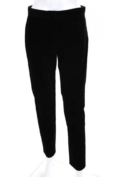 Theory Womens Mid Rise Slim Leg Velour Dress Pants Black Size 4