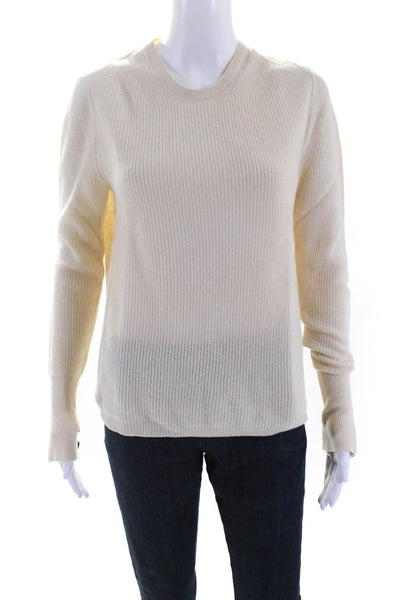 Burberry London Women's Knit Crewneck Pullover Sweater Beige Size S