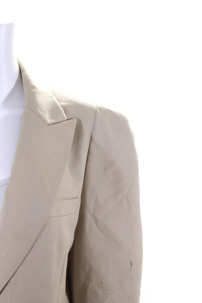 Pixie Market Womens Single Button Pointed Lapel Blazer Jacket Brown One Size