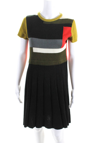 Vince Camuto Women's Short Sleeve Knit Midi Dress Multicolor Size S
