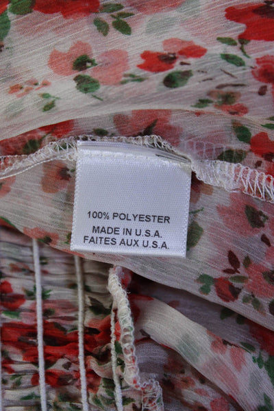 Misa Women's Smocked Waist Ruffle Tiered Floral Mini Skirt Size L
