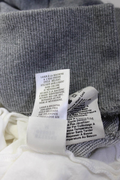 Splendid Ugg Womens Crop T-Shirt Pullover Sweatshirt White Gray Size M XS Lot 2
