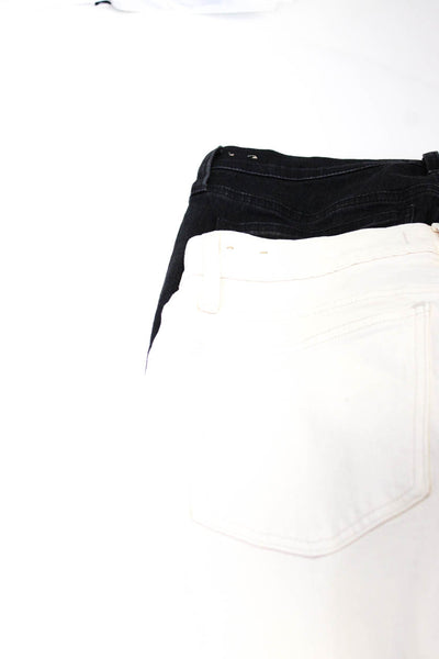 Madewell Womens Cotton Denim Straight Leg Jeans Beige Black Size 28 29 Lot 2