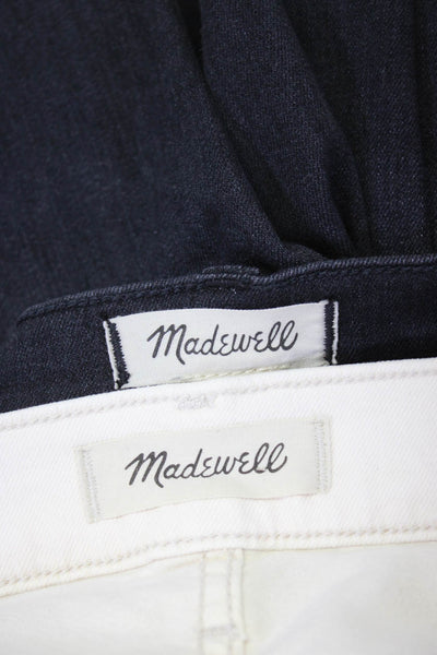 Madewell Womens Cotton Denim Straight Leg Jeans Beige Black Size 28 29 Lot 2