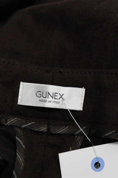 Gunex Women's Flat Front Straight Leg Dress Pant Brown Size 6