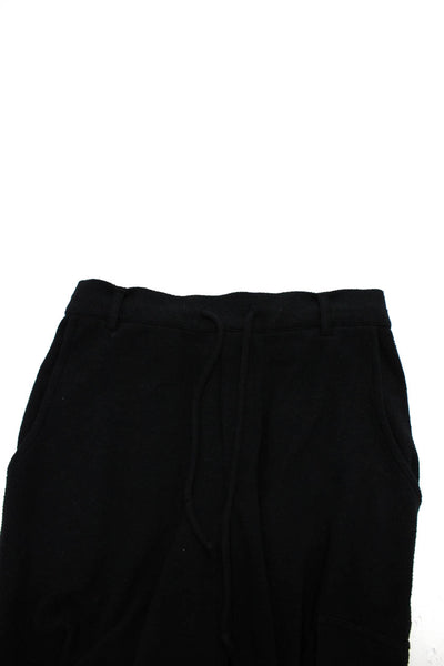 Donni Women's Drawstring Waist Cargo Sweat Pant Black Size XXS