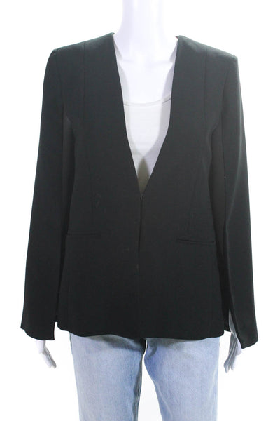 BB Dakota Womens Woven V-Neck One Button Blazer Cape Jacket Black Size S