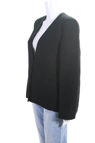 BB Dakota Womens Woven V-Neck One Button Blazer Cape Jacket Black Size S