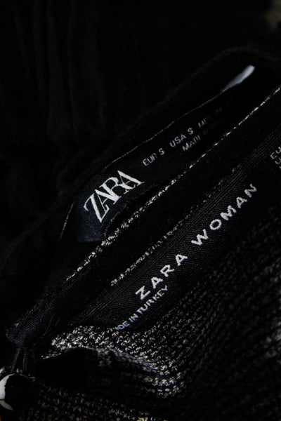 Zara Woman Zara Women Mini Short Sleeve Shift Blouson Dresses Black Size S Lot 2