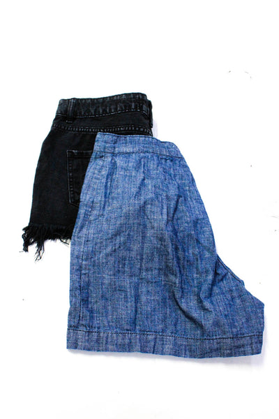 Maria Filo Jeans Mid Rise Flat Front Short Blue Black Size 36 Lot 2