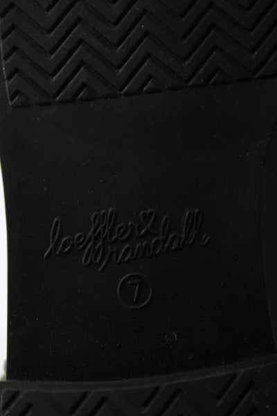 Loeffler Randall Womens Rubber Side Straps Zip-Up Ankle Rain Boots Black Size 7