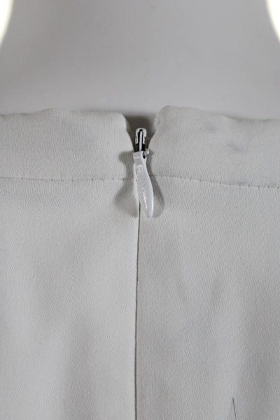Calvin Klein Womens Colorblock Cutout Sleeveless Pencil Dress Beige White Size 8