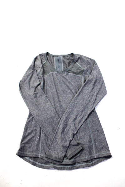 Pam & Gela Lululemon Womens Turtleneck V Neck Shirts Black Grey Size Small Lot 2