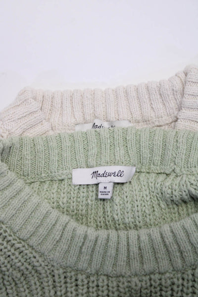 Madewell Women's Cotton Crewneck Sleeveless Knit Top Green Size M, Lot 2