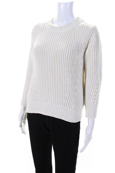 Everlane Women's Thick Knit Long Sleeve Crewneck Sweater White Size S