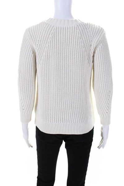 Everlane Women's Thick Knit Long Sleeve Crewneck Sweater White Size S
