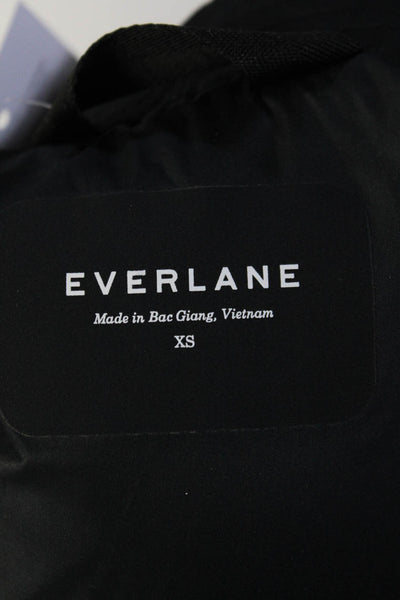 Everlane Women's Full Zip Drawstring Puffer Vest Blue Size XS