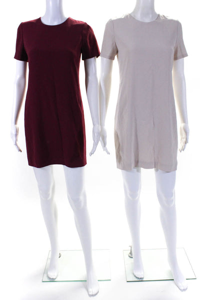 Babaton Women's Short Sleeve Knee Length Shift Dress Magenta Size 0, Lot 2