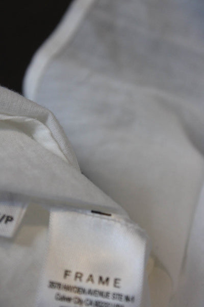 Frame Womens Sleevless V-Neck Pullover A-Line Mini Dress White Size S