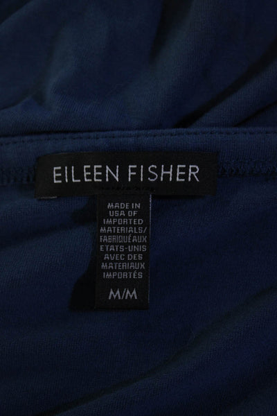 Eileen Fisher Womens Pullover Asymmetrical Tee Shirt Blue Size Medium