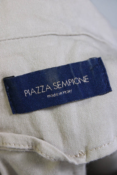Piazza Sempione Womens Three Button Notched Lapel Blazer Jacket Brown Size IT 44