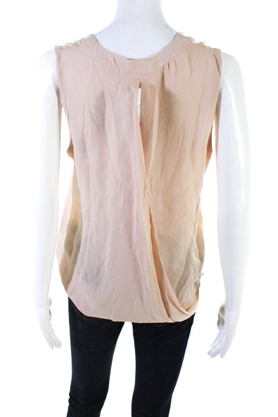 ALC Womens Silk Cut Out V-Neck Sleeveless Pullover Blouse Top Blush Size S