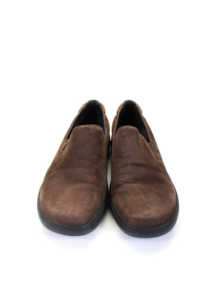 Rockport Womens Suede Slide On Casual Flats Brown Size 7.5 Medium