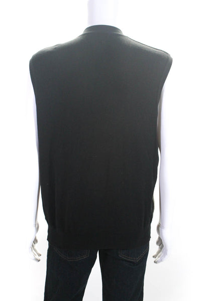 Polo Golf Ralph Lauren Mens Gray Cotton V-Neck Sweater Vest Top Size XL