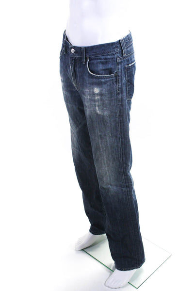 Citizens of Humanity Mens Blue Distress Bootcut Leg Zipper Fly Jeans Size 33