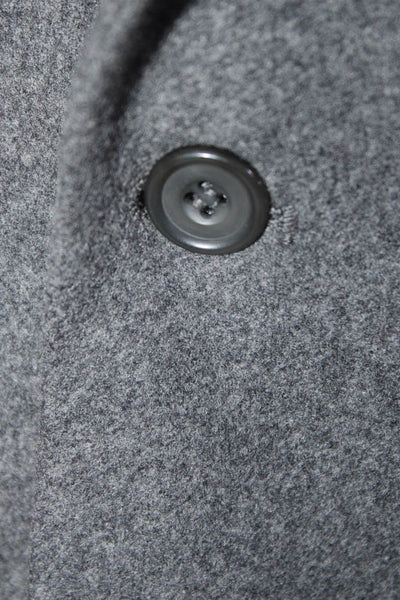 Andrew Fezza Mens Cashmere Blend Long Sleeve Two-Button Blazer Gray Size 42