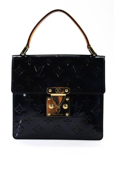 Louis Vuitton Vernis Monogram Leather Spring Street Push Lock Top Handle Handbag