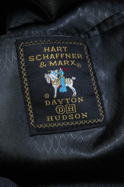 Hart Schaffner Marx Mens Wool Buttoned Long Sleeve Darted Blazer Gray Size EUR46