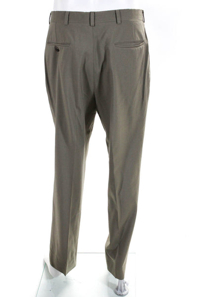Hart Schaffner Marx Mens Wool Buttoned Long Sleeve Blazer Pants Brown Size EUR44