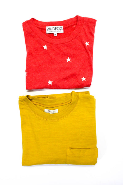 Wildfox Madewell Womens Tees T-Shirts Red Size XS Lot 2