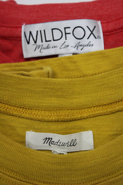 Wildfox Madewell Womens Tees T-Shirts Red Size XS Lot 2